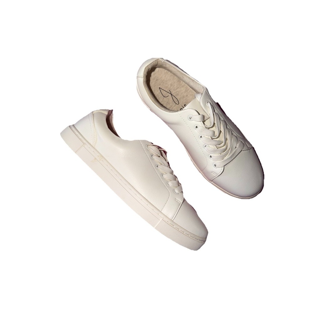 Joie White Leather Harvard Lace Up Athletic Sport Sneaker Shoes 8.5 M